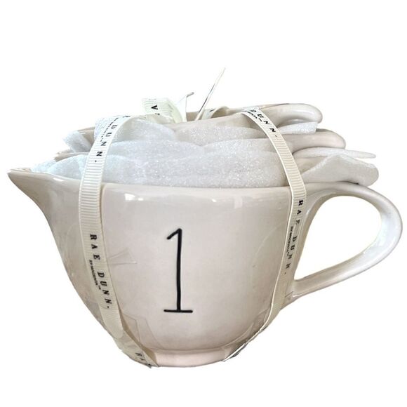 NEWLY Released TeaCup Rae Dunn Measuring Cup - Picture 1 of 4
